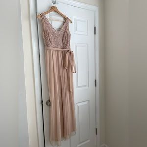 BHLDN Blush Pink Beaded Bridesmaid Dress